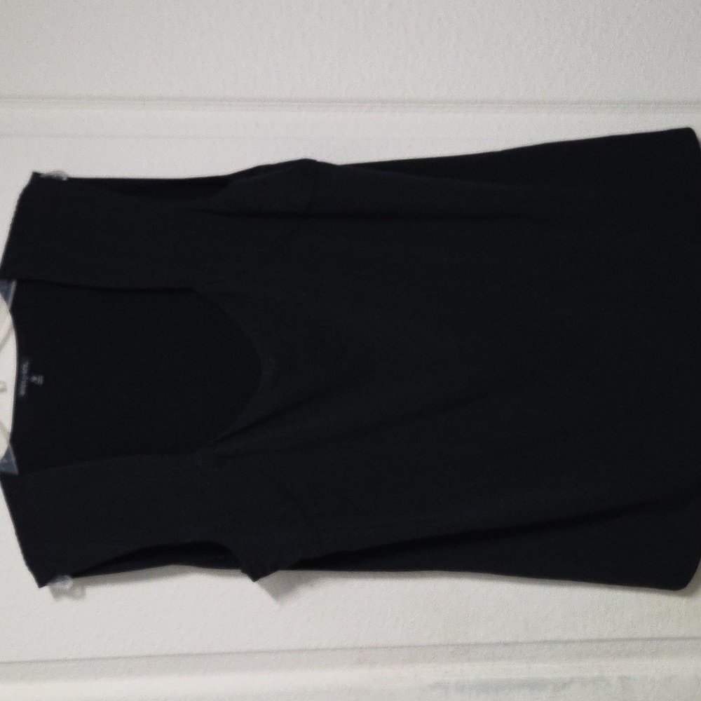 Ava & Grace Black Drape Neck Tank Top